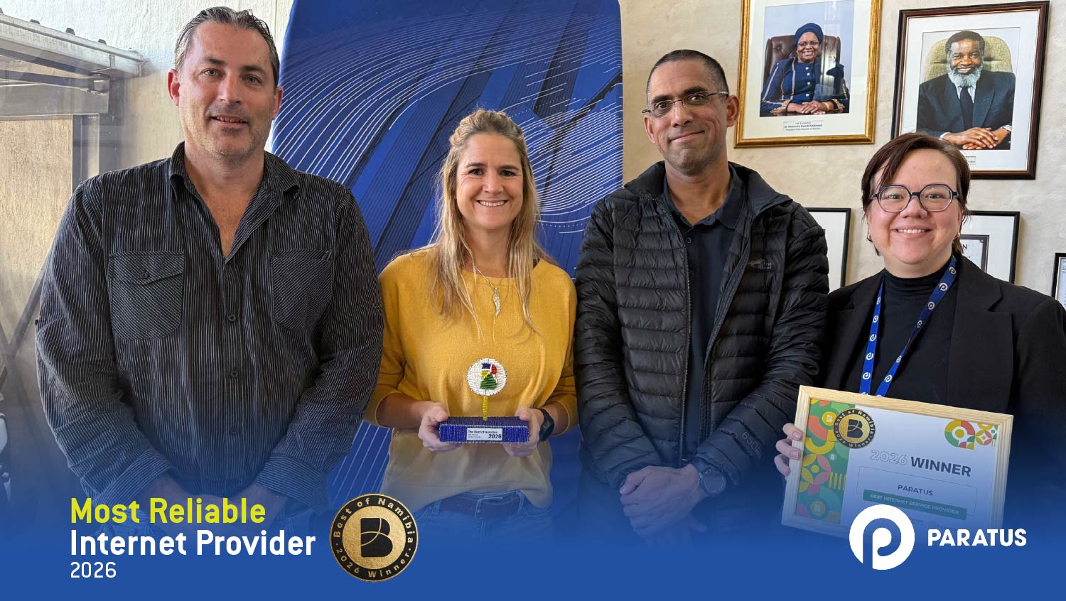 Paratus again voted Namibia&rsquo;s most reliable internet provider